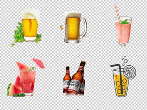 清爽夏日水彩冷饮海报素材集锦